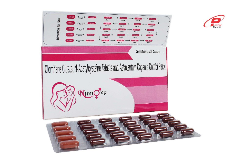 Clomifene Citrate, N-Acetylcysteine Tablets and Astaxanthin Capsule Combi Pack
