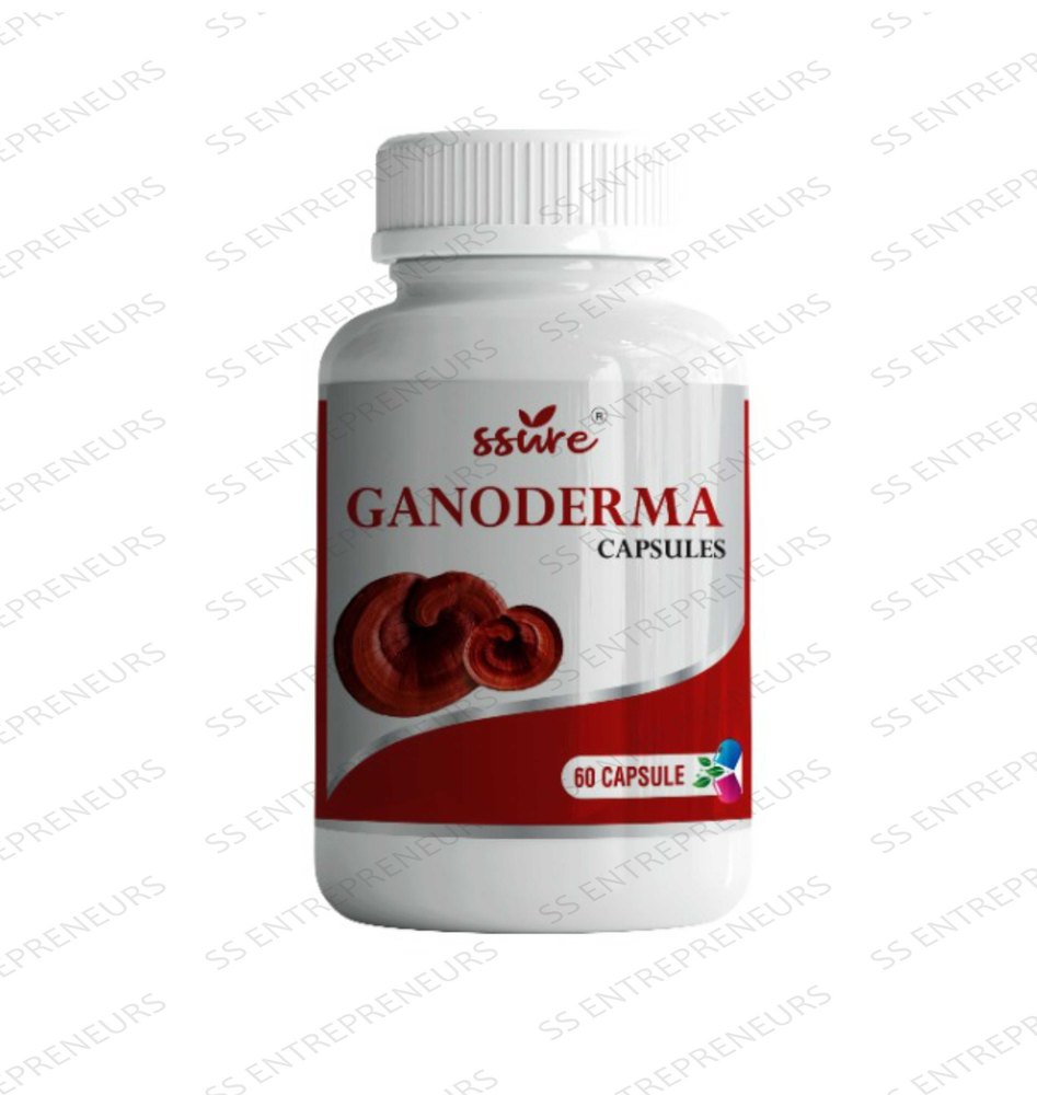 Herbal Ganoderma Capsules, 60 Capsule, Packaging Type: Bottle