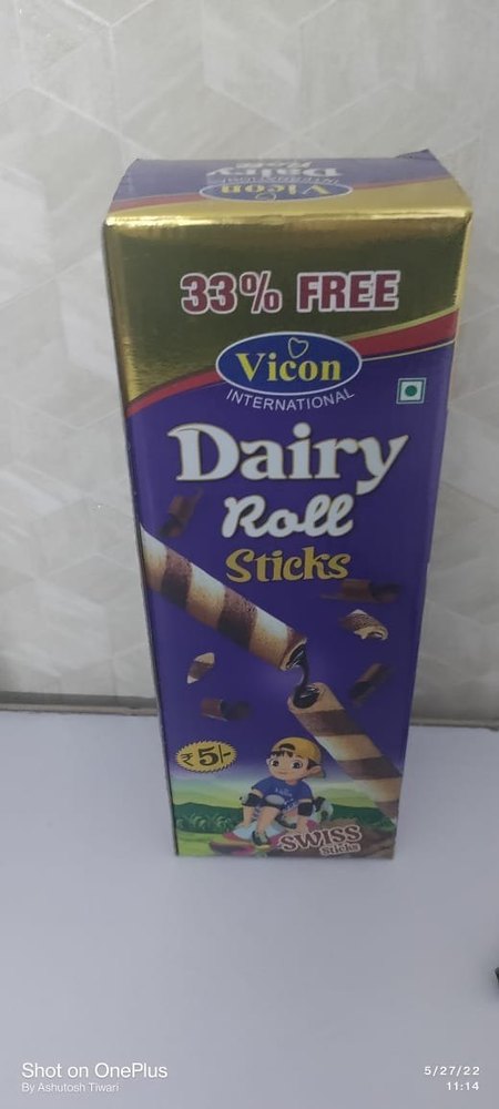 Chocolate Swiss Roll Ice Cream, Packaging Type: Box