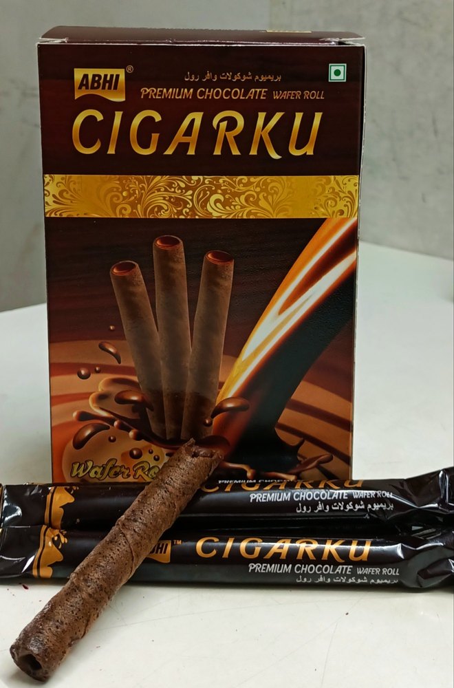 Abhi Chocolate Cigarku Wafer Roll, Packaging Type: Box