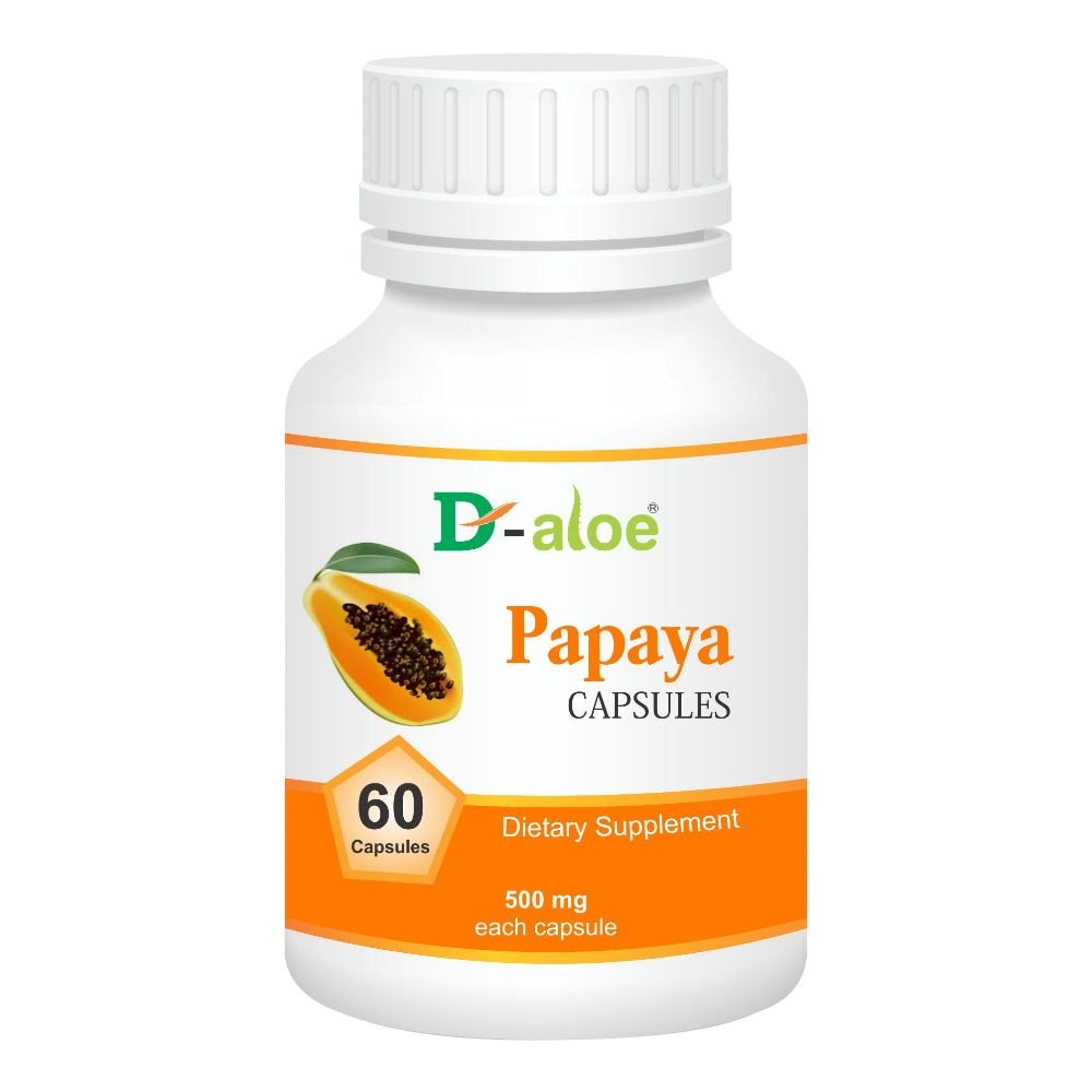 D-Aloe Papaya Capsule, 60 Capsules, Treatment: Dietary Supplement