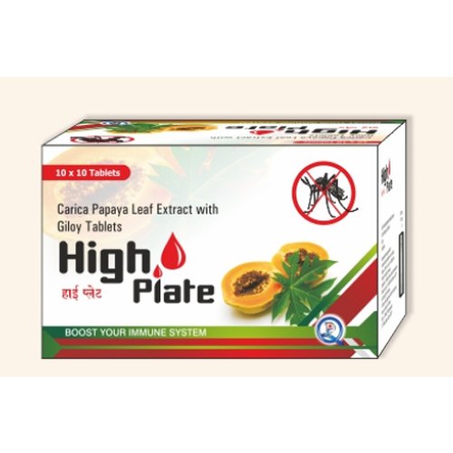 Carica papaya leaf extract tablet, for Clinic, Packaging Type: Box