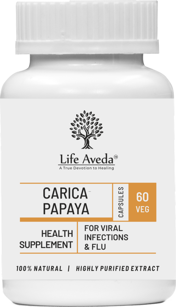 Life Aveda Carica Papaya Capsule, 60 Capsules