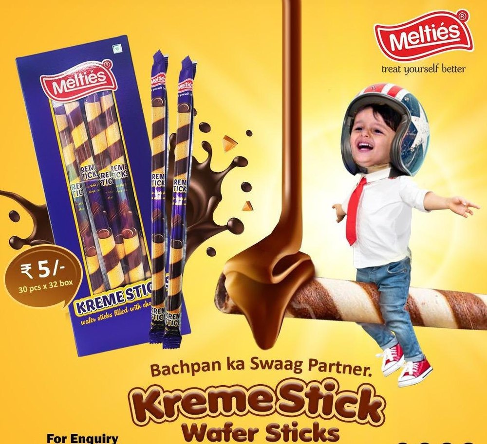 Round Chocolate Kreme Stick 5 Rs, Packaging Type: Packet