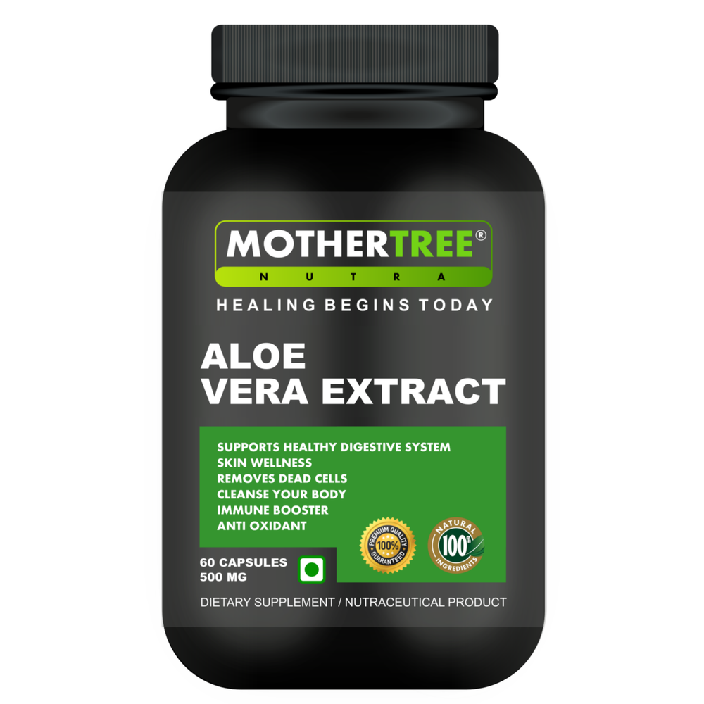 500mg Aloe Vera Capsules, For Personal, Packaging Type: Hdpe Bottle