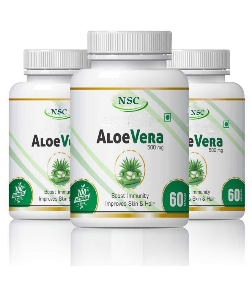 500mg Aloe Vera Capsule, Non prescription, Packaging Type: Bottle