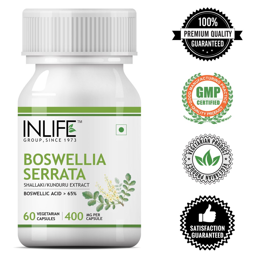 Inlife Boswellia Serrata Extract Joint Care Supplement, 400 Mg - 60 Veg Capsules