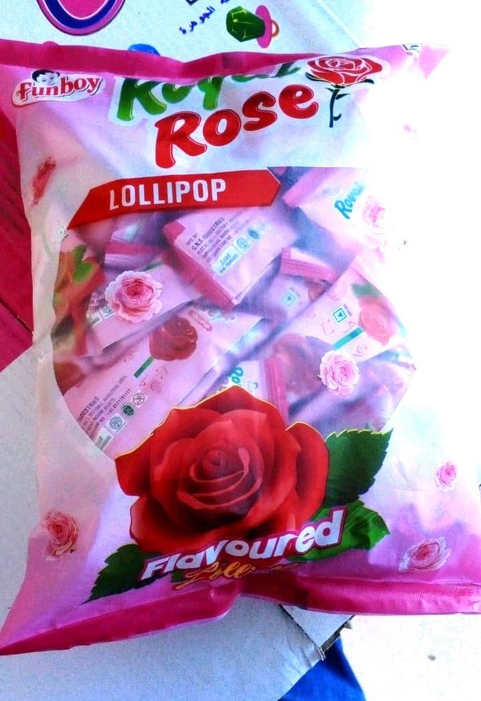Funboy Red Royal Rose lollipop, Packaging Type: Packet, Packaging Size: 24 Pkt.in One Carton