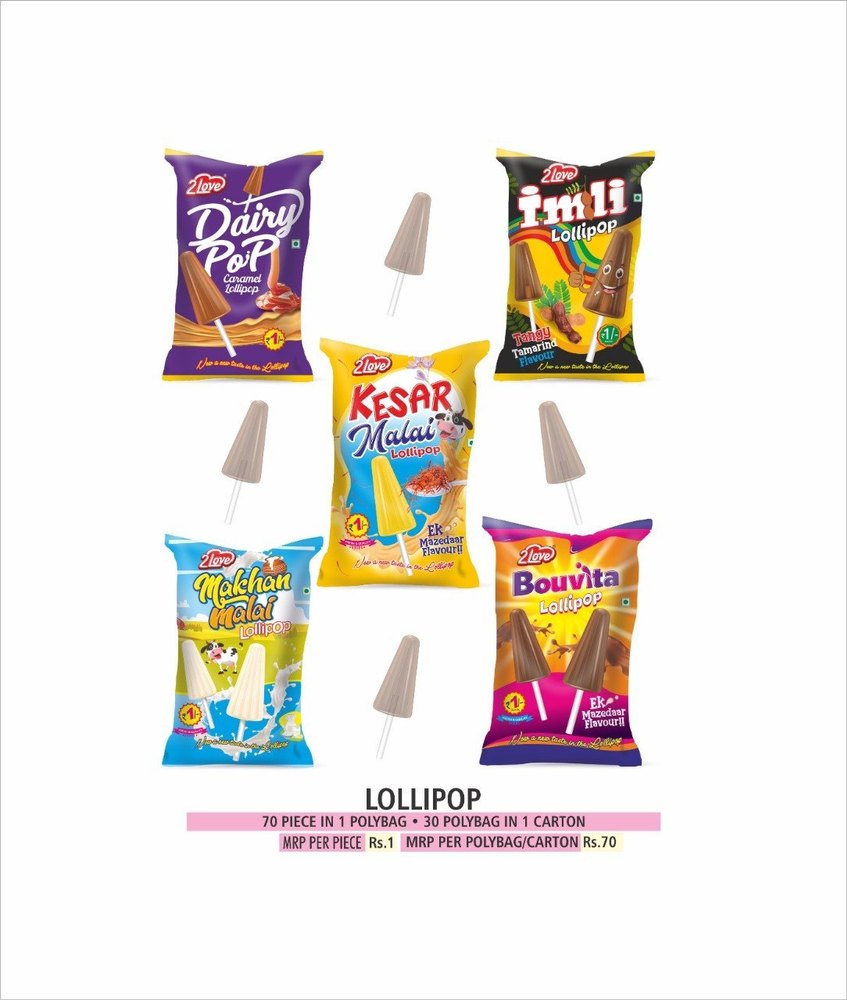 2 love Kulfi Lollipop, Packaging Type: Packet