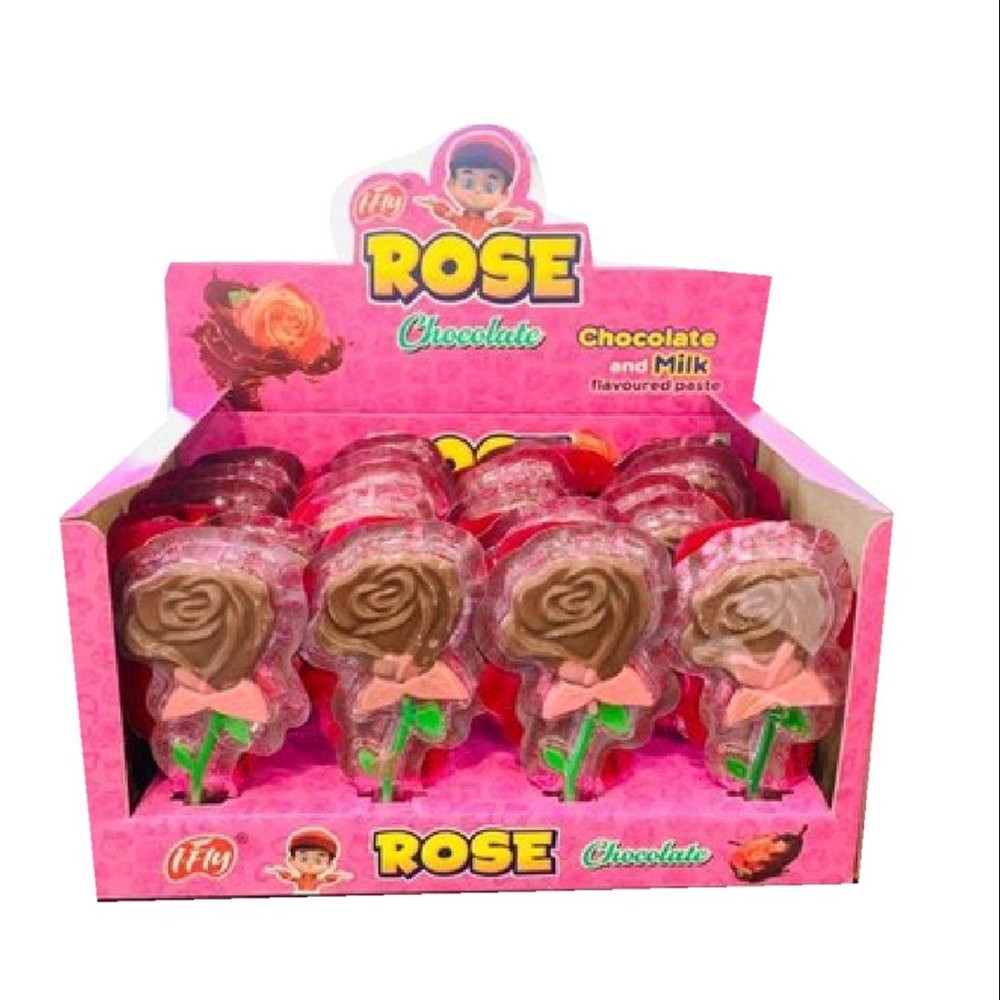 I-Fly Rose Chocolate Lolipop, 30 Pieces In Box