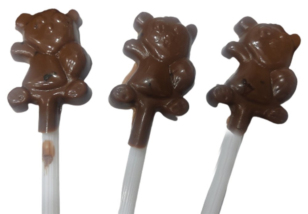 Honey bakes teddy bear Milk Chocolate Lollipop, Packaging Type: Box, 500 Gm