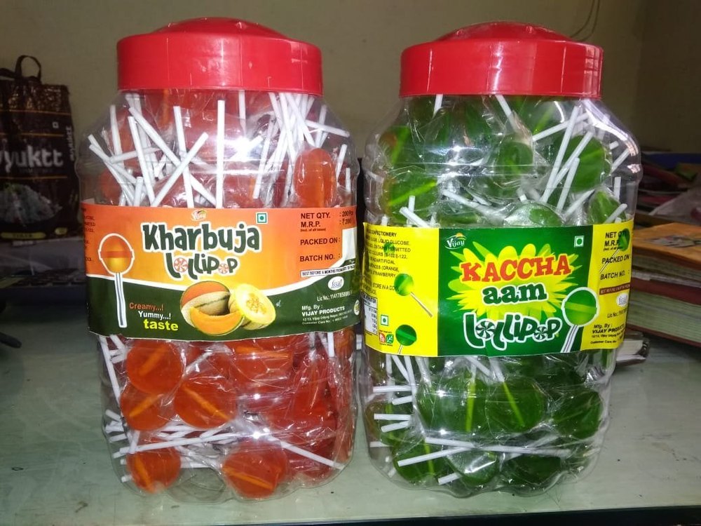 Orange Red Lollipop 1rs, Packaging Type: Plastic Jar, Packaging Size: 200 Peice