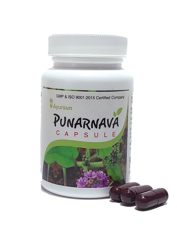 Ayurvedic Herbal Diuretic Capsule - Ayursun Punarnava Capsule, in Pan India