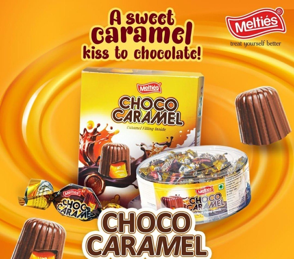 Melties Center Fill Caramel Chocolate, 70 Pcs in Box