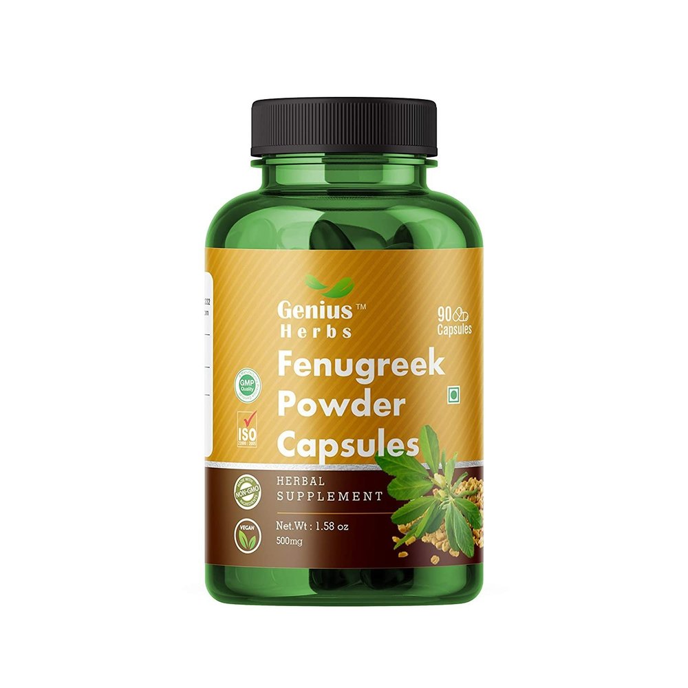 Genius Herbs Fenugreek Capsules 90s / Induces Natural Lactation / Promotes Digestion
