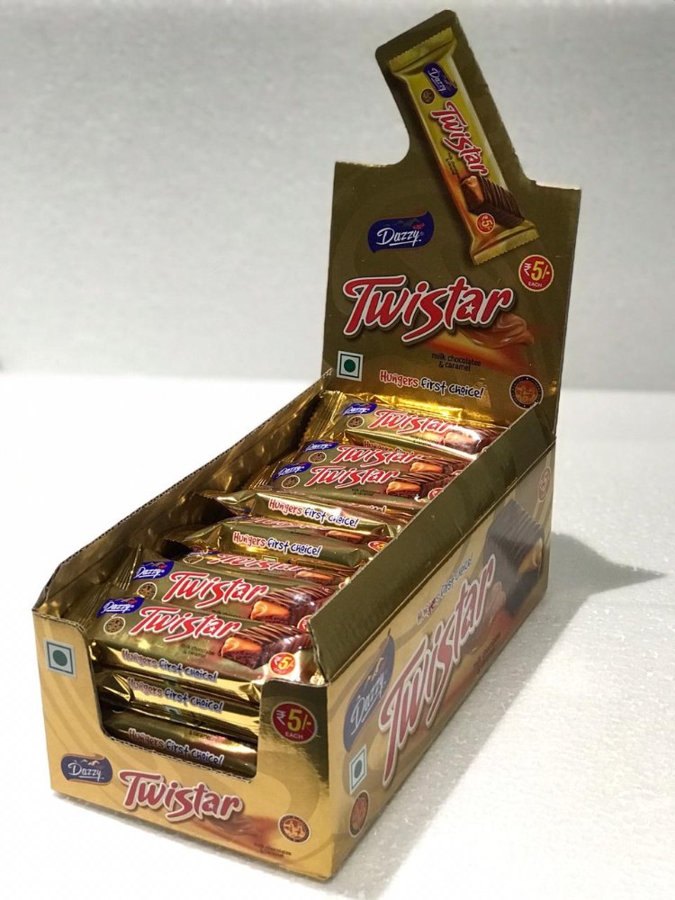 Caramel Centre Filled Dazzy Twister, Packaging Type: Box