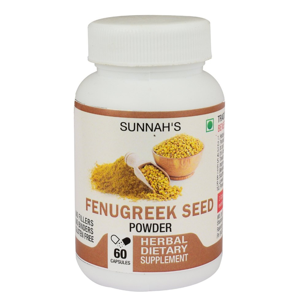 Veg Capsules Fenugreek Seed Powder, Packaging Type: Bottle, Packaging Size: 60 Capsules