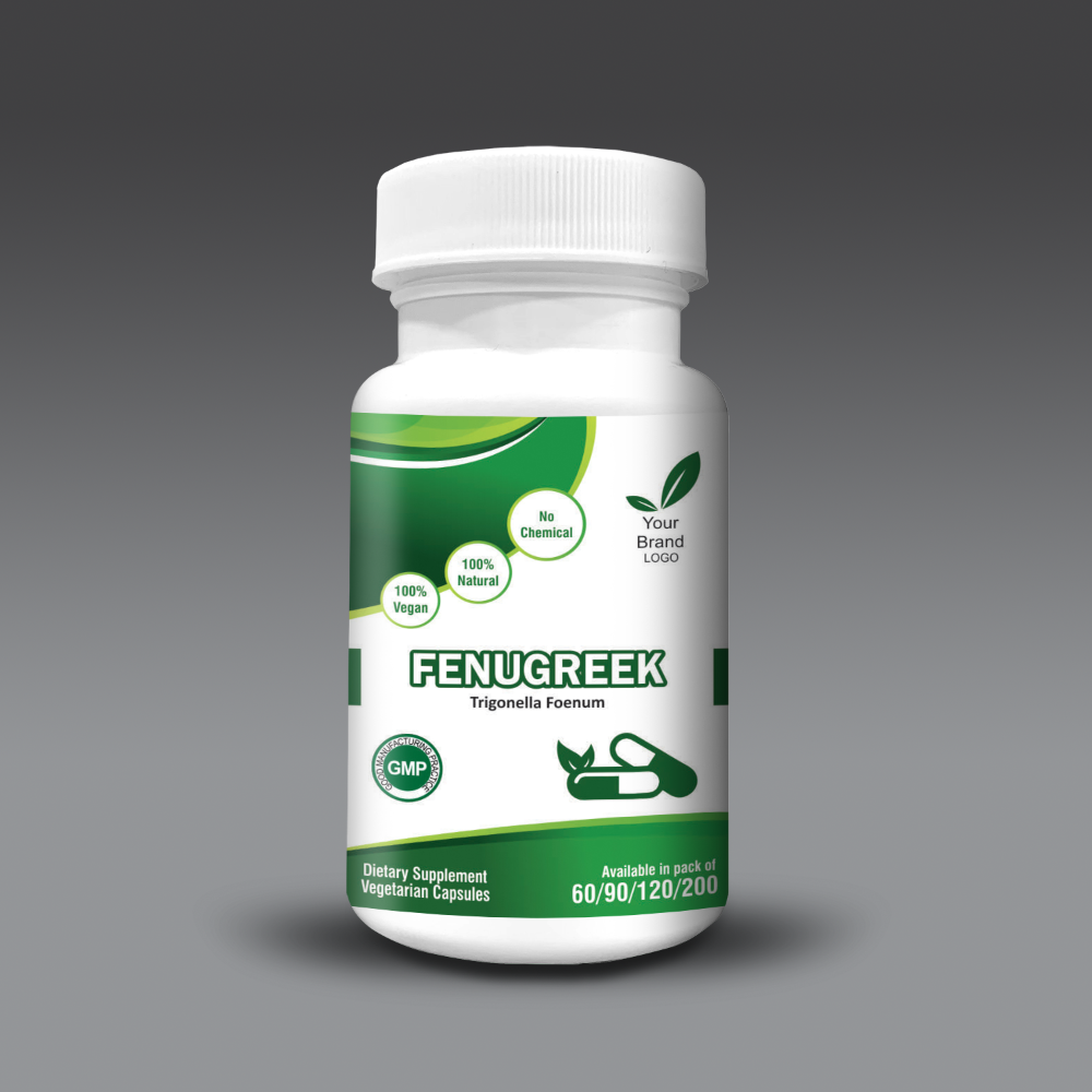 Private Label Detox And Immunity Fenugreek Capsules, For Dietary Supplement, Grade Standard: Food Grade