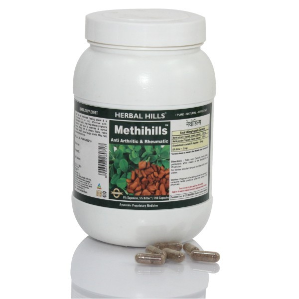 Natural Methihills 700 Capsules Value Pack - Methi Beej Capsules Fenugreek, For Medical