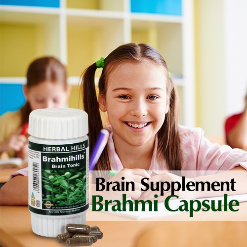 Ayurvedic Medicine for Memory & Concentration - Brahmi 60 Capsule Bacopa Monnieri