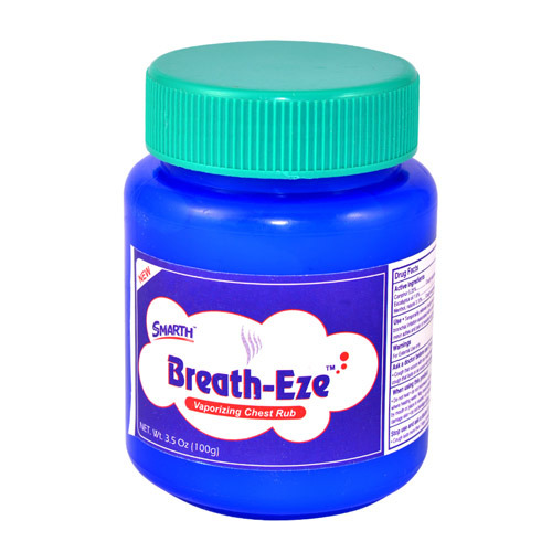 SMARTH Breath-Eze Vaporizing Chest Rub 3.5 Oz (100g), For Personal, Packaging Type: Bottle