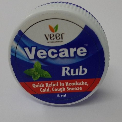 5 ML Vecare Vaporizing Rub, Packaging Type: Plastic Jar