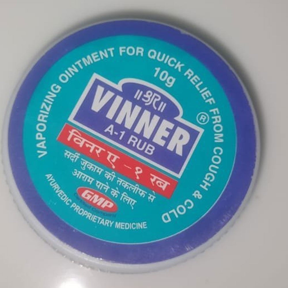 Vinner A1 Vaporizing Rub, For Cough and Cold, Packaging Size: 10 G