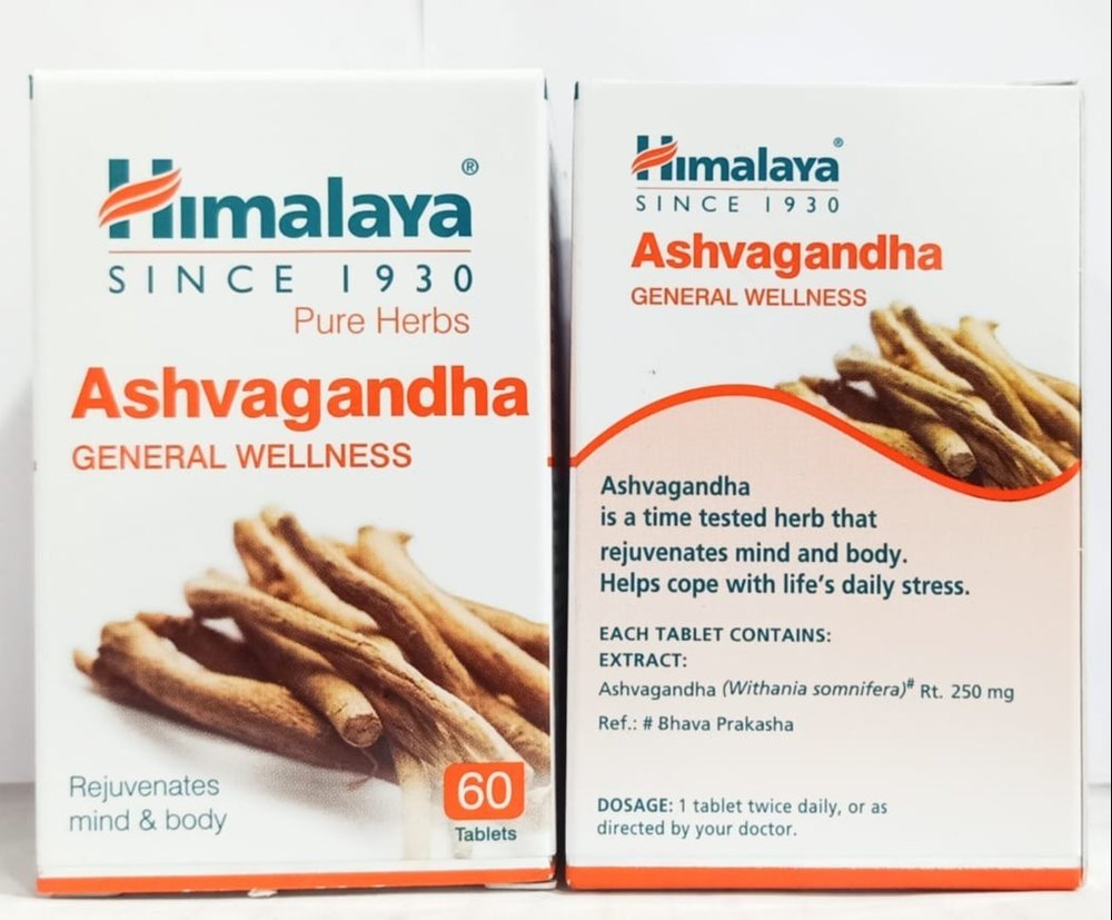 Himalaya Ashvagandha Tablet, 60 Tablets, Bottle