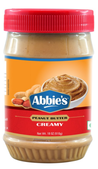 Abbie\'s Creamy Peanut Butter, Packaging Type: Jar, 510g