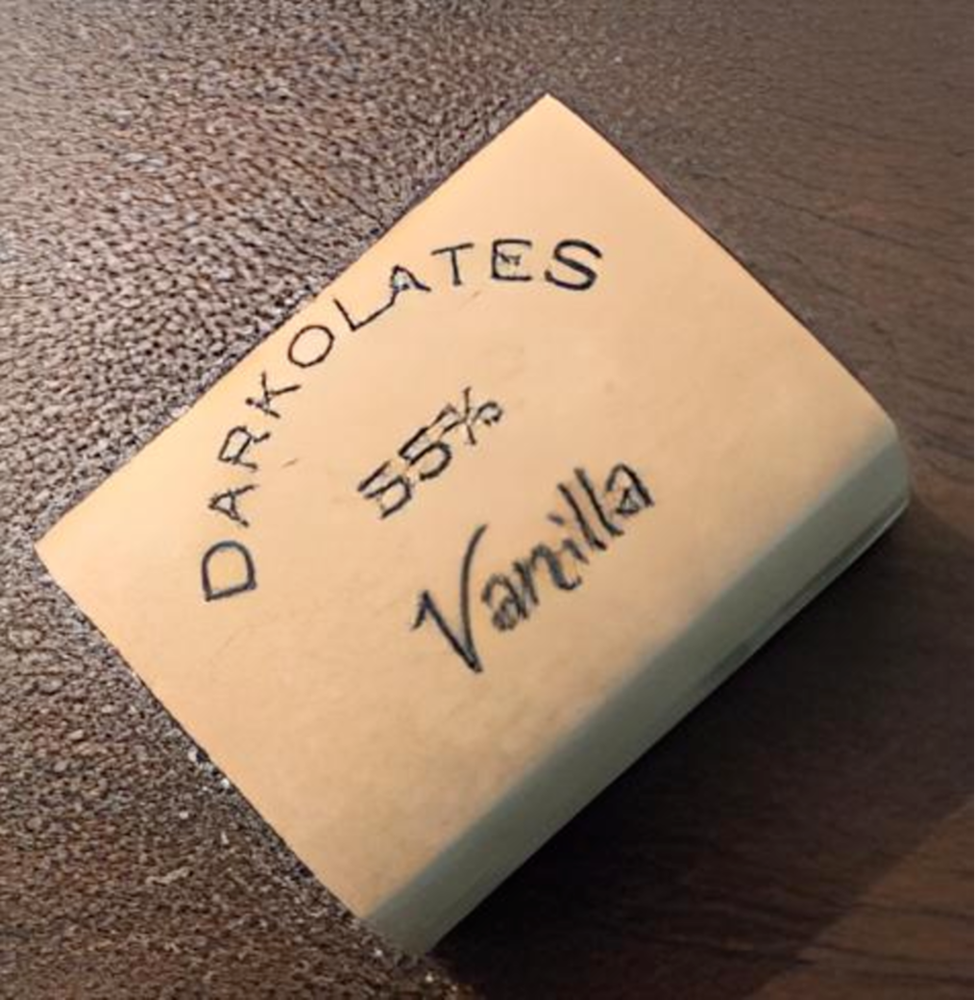 Brown Rectangular Darkolates Vanilla Dark Chocolate
