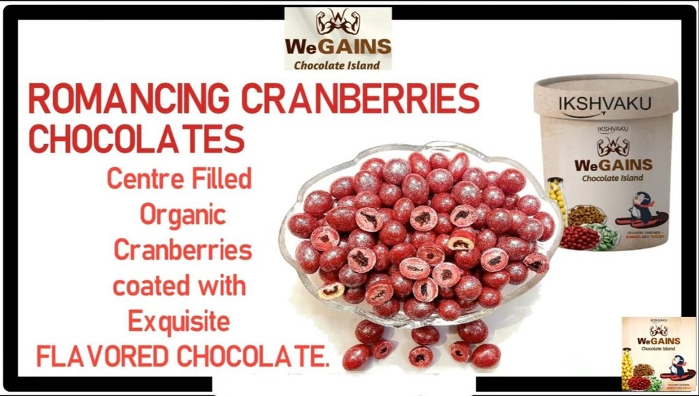 Oval Romancing Cranberries Chocolates, Packaging Type: Packet, 1Kg