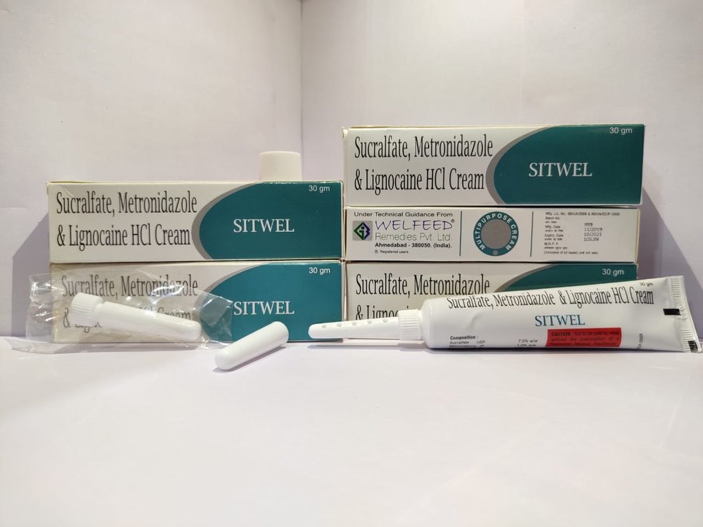 Sucralfate Metronidazole And Lignocaine HCL Cream, Prescription, Packaging Type: Tube