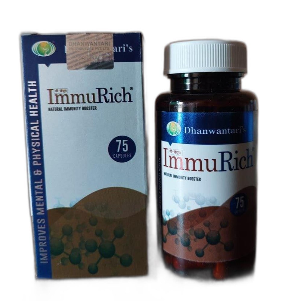Dhanwantari Immu Rich Natural Immunity Booster Capsule, 250 mg
