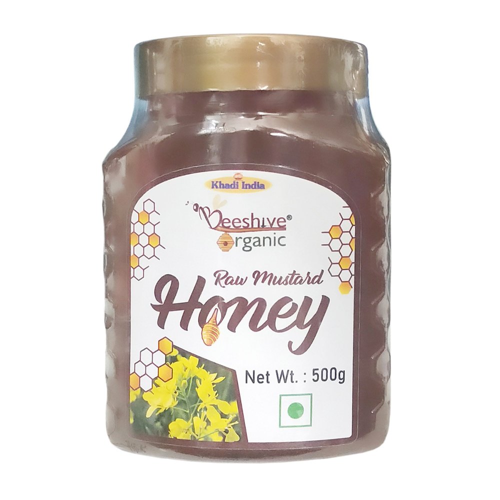 Beeshive Organic Raw Mustard 500g, Packaging Type: Food Grade Plastic Jar
