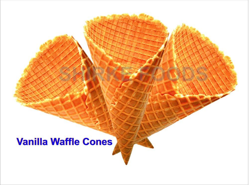 Cone Ice Cream Vanilla Waffle Cones, Packaging Type: Box
