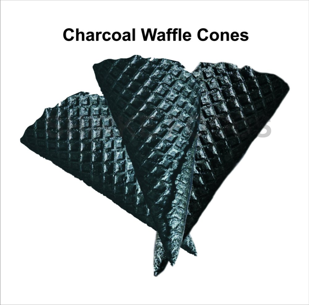 Charcoal Waffle cones