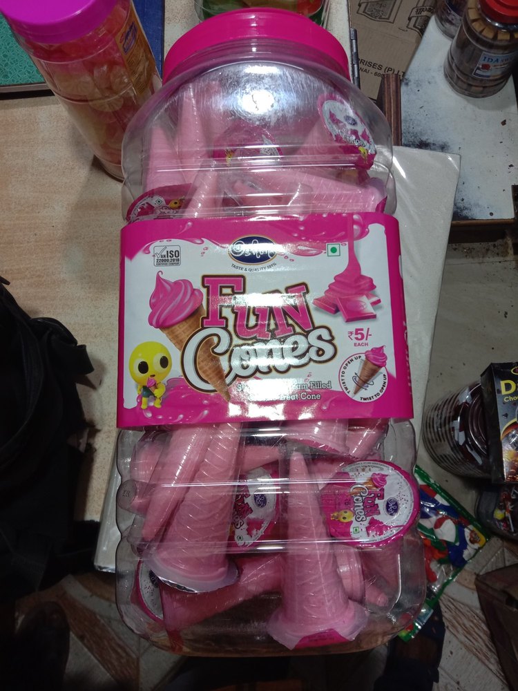 Strawberry Fun Cone, Packaging Type: Jar