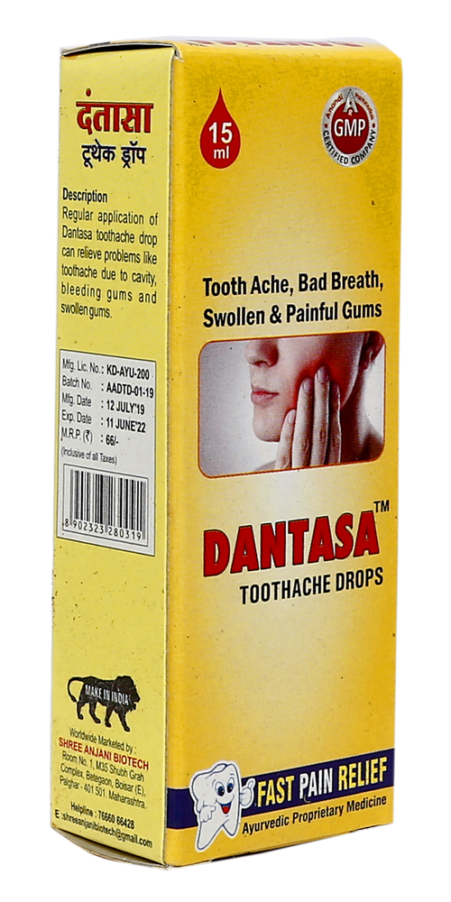 Dantasa Toothache Drops, 15ml, Non prescription