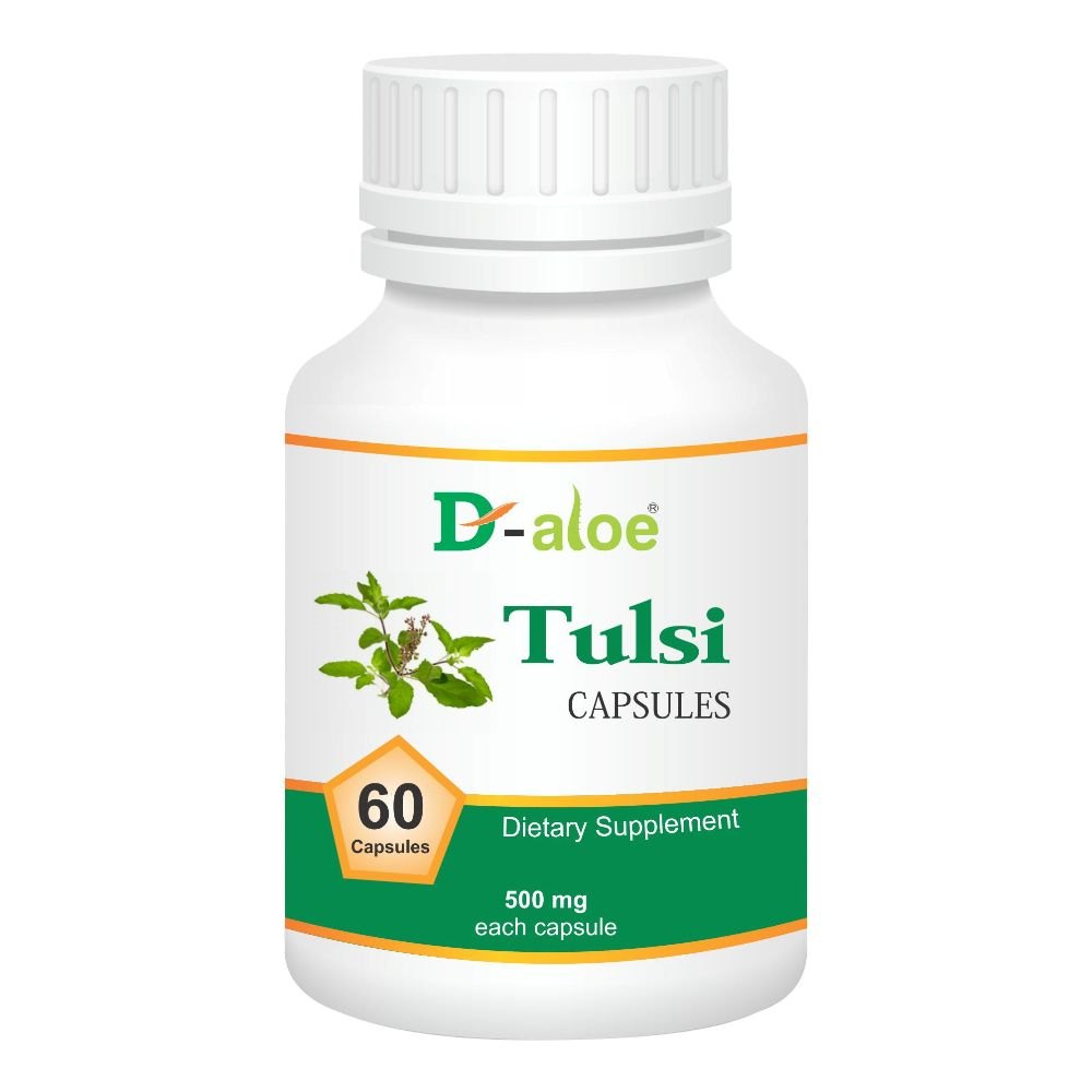D-Aloe Tulsi Capsules, Packaging Type: Bottle, Treatment: Dietary Supplement