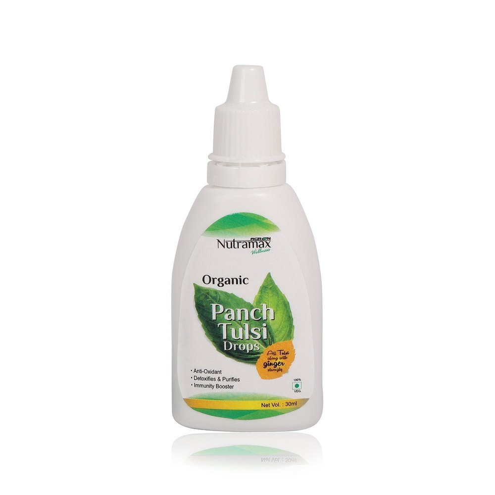 Organic Panch Tulsi Drops With Ginger, 30 ml