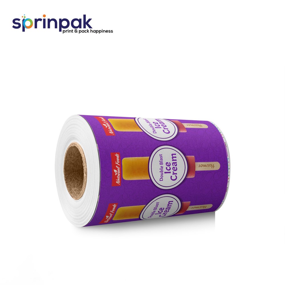Flexible Packaging Printed Pearl BOPP Icecream Roll, For Ice Cream Packaging, Size: Custom