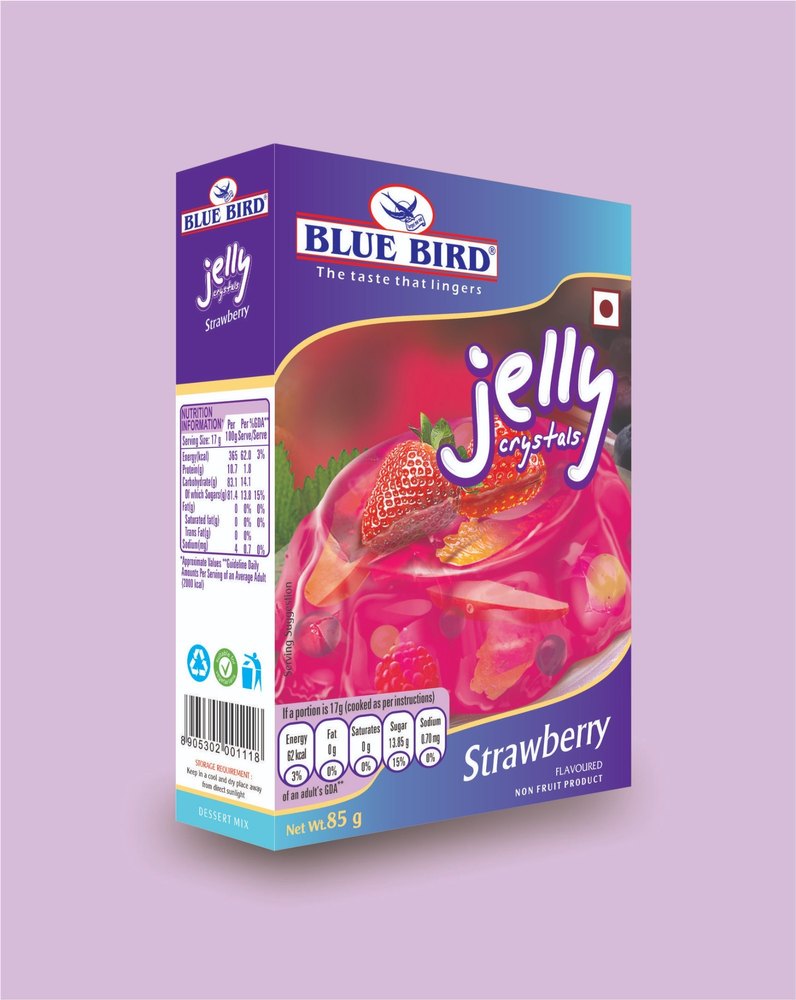 Blue Bird Jelly Crystals 85g Gm - Strawberry