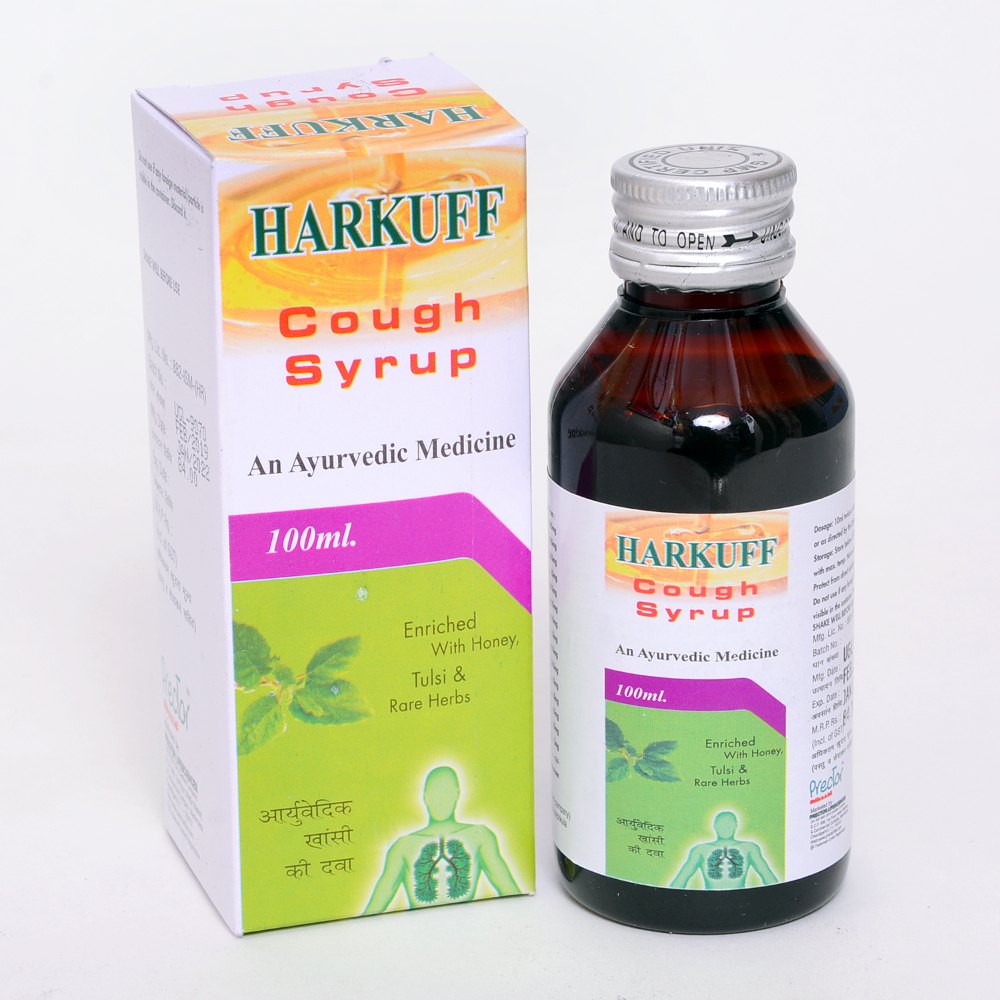 Plastic Harkuff Honey Base Herbal Cough Syrup, Bottle Size: 100 ml, Grade Standard: Medicine Grade