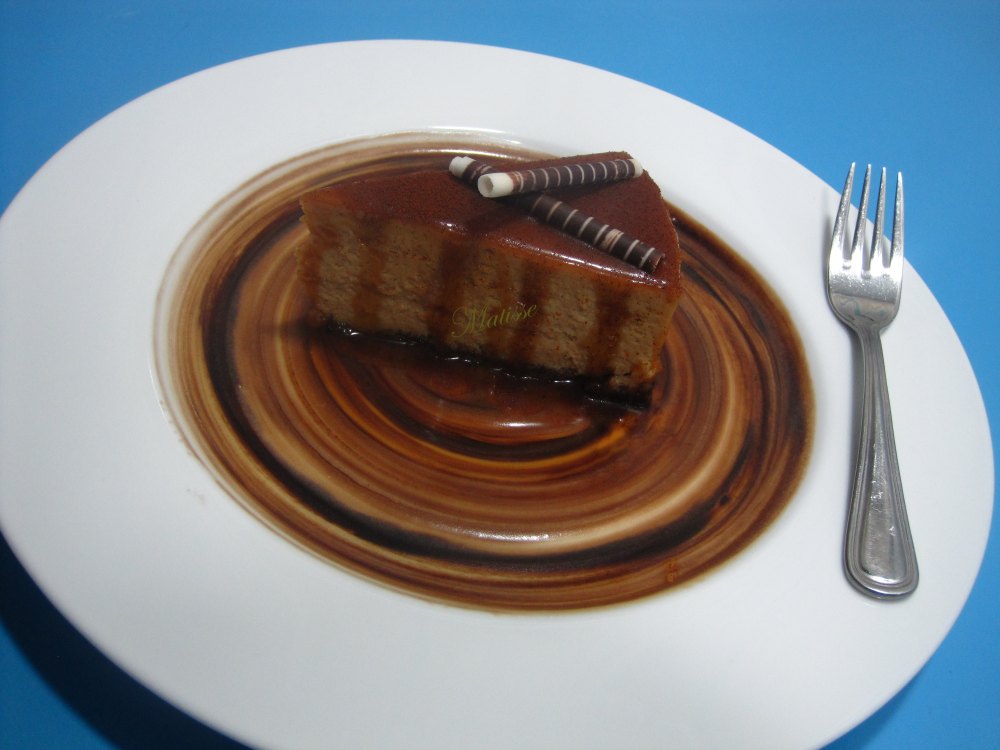 Mocha Caramel Cheesecake Outsource Plated Dessert Restaurant