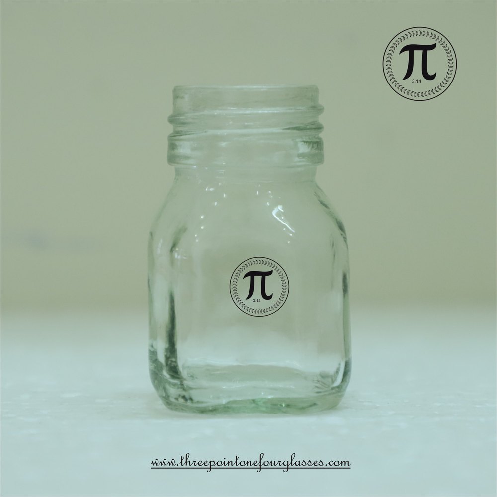 Glassko (India) 100 Gm Square Honey Jar, For Kitchen Storage