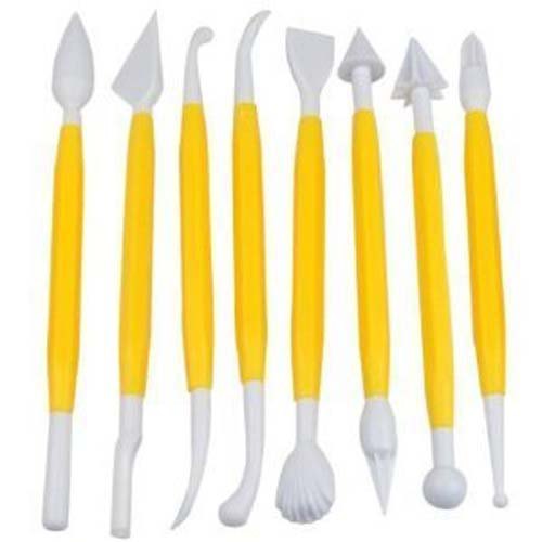 Cake Decorating Tools Kit, Double-Ended Cake Fondant Carving Knife with 16 Different Shapes