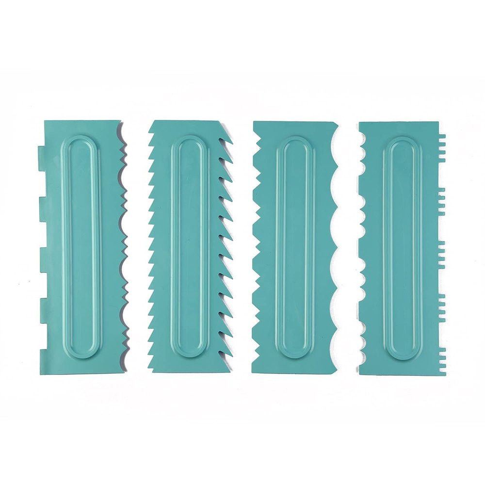 sky blue Rectangular Tall Scraper 4 Pcs Set Design B, For Bakery, Model Name/Number: 4563