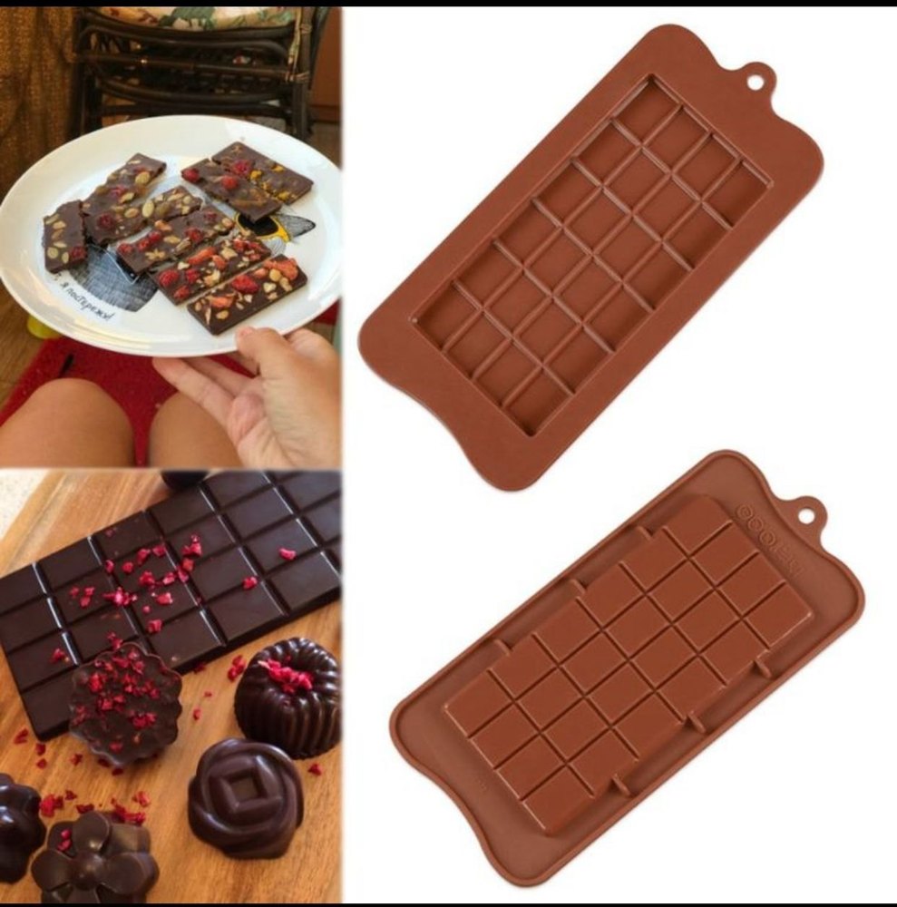 Brown Silicone Chocolate Mold, Rectangle