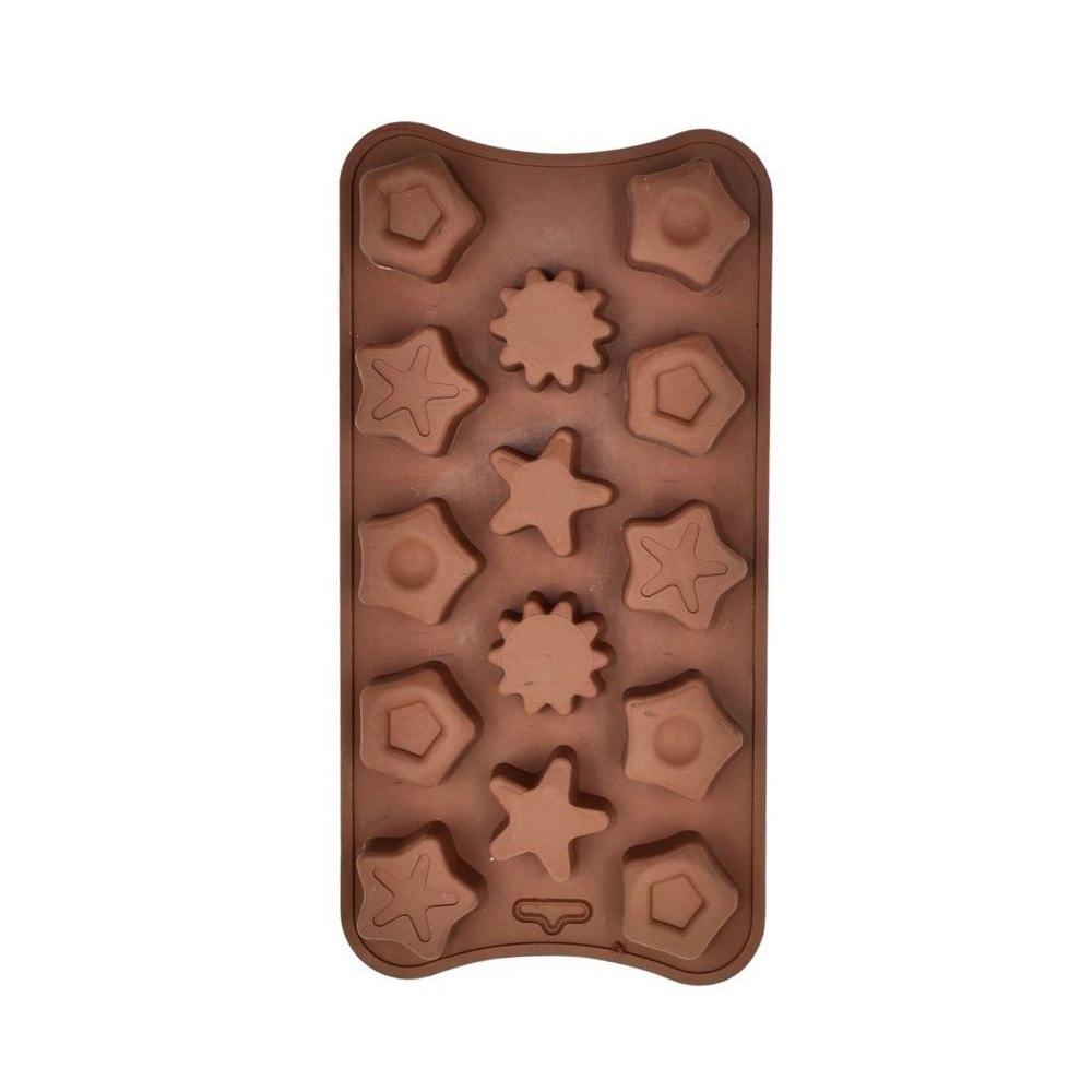 Brown 14 Cavity Silicone Chocolate Mold, Rectangle