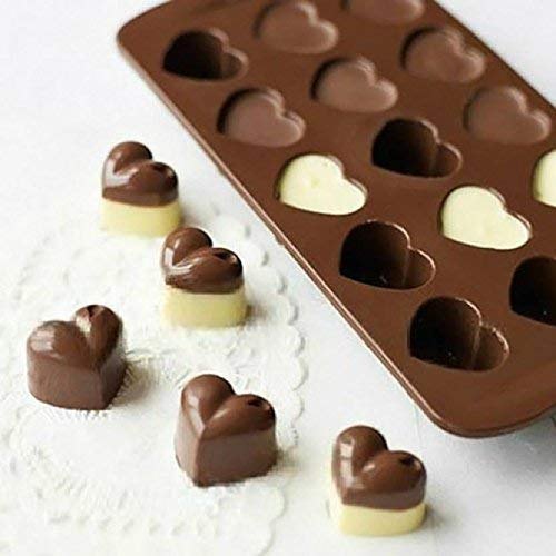 Silicon Broun Chocolate Mould, Heart